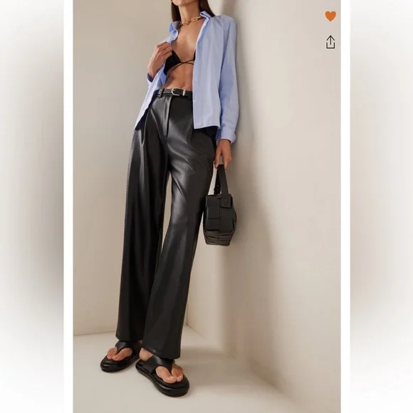 The Frankie Shop Pernille Faux Leather Trousers - Picture 1 of 6